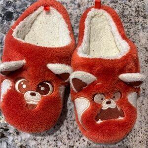 Kids Fuzzy Turning Red Slippers